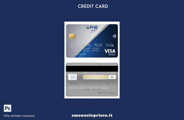 modello di carta classico visto della Banca Nazionale delle Filippine (PNB) in s